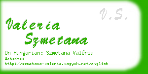 valeria szmetana business card